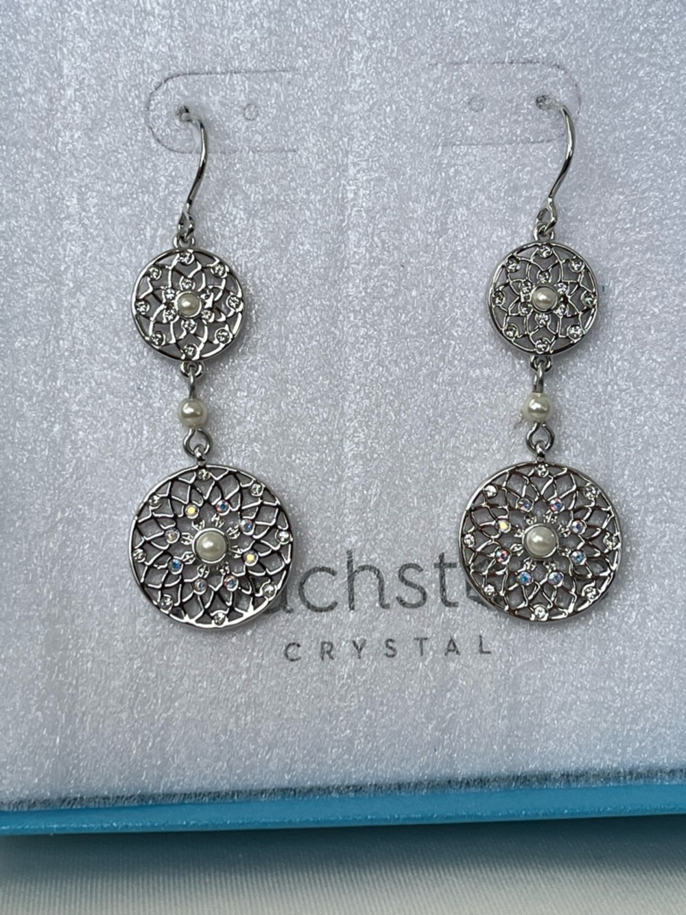 Swarovski Touchstone Lace Work Earrings BNIB - Picture 6 of 9